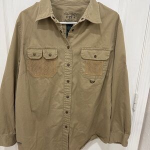 Ralph Lauren women  Khaki Button-Down Shirt